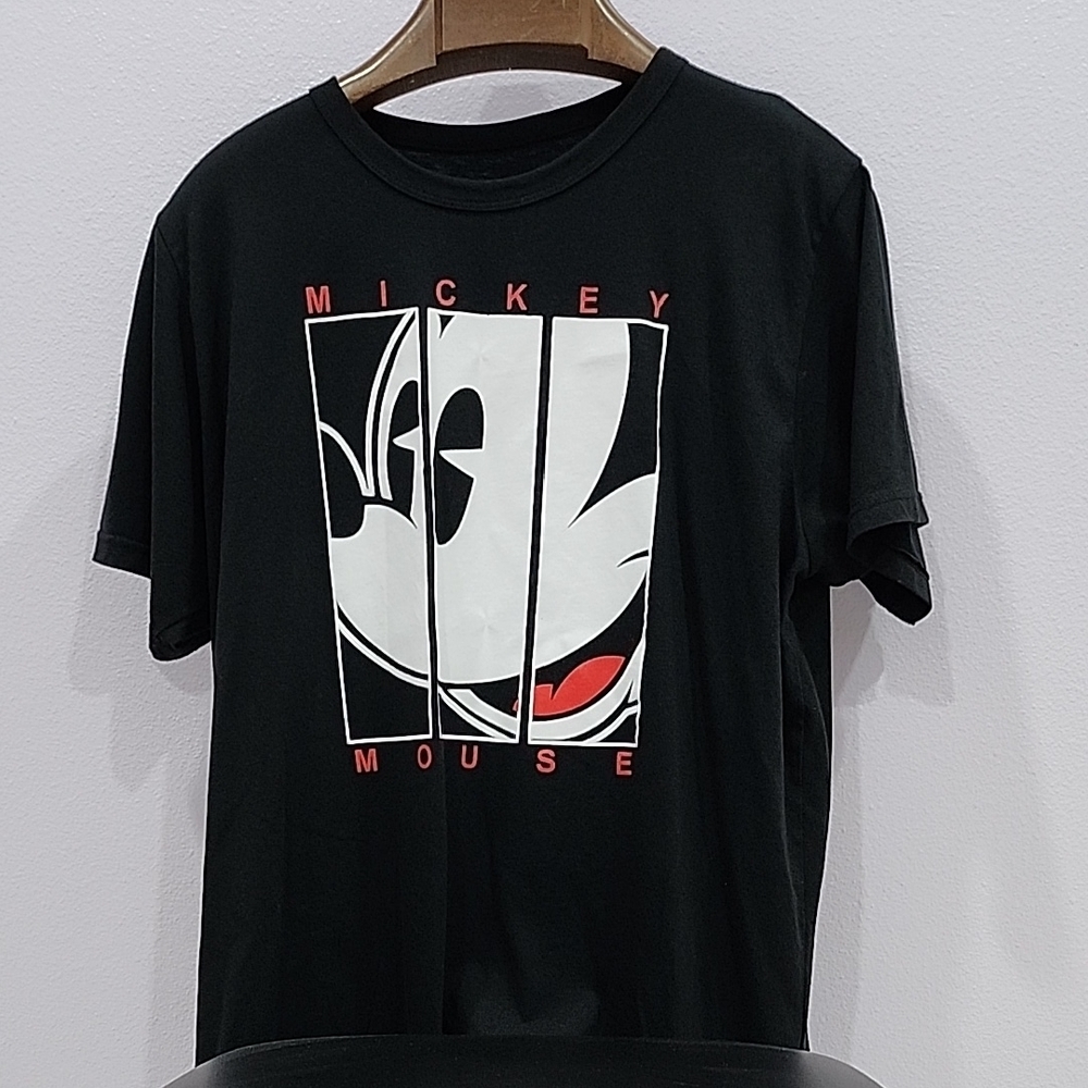 Disney Mickey Mouse Black and White Short Sleeve T-Shirt